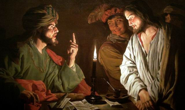 Jesus before Caiaphas.