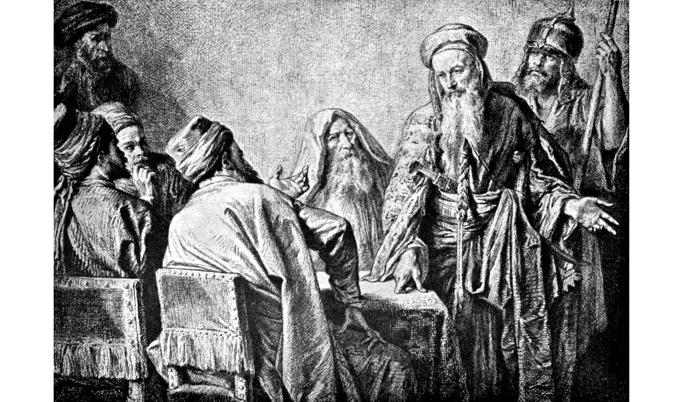 Nicodemus Defends Christ before the Pharisees