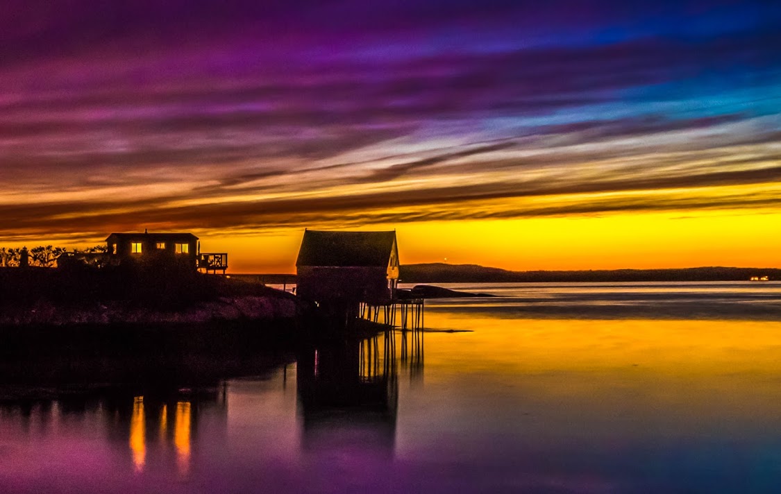 Yellow Sunset, Peggy's Cove, Nova Scotia, Canada.